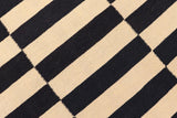 Flat Weave Kilim Antique Navaho Vintage handmade Modern Kilim Beige Black Hand-Woven Runner 100% Wool Area Rug 3x9 