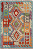 Tribal Turkish Kilim Owen Hand-Woven Wool Rug - 3'4'' x 4'10''