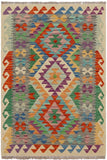 Rustic Turkish Kilim Nico Hand-Woven Wool Rug - 2'10'' x 4'3''