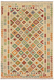 Retro Turkish Kilim Jocelyn Hand-Woven Wool Rug - 6'7'' x 9'7''