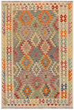 Bohemian Turkish Kilim Valerie Hand-Woven Wool Rug - 4'10'' x 6'5''