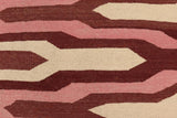 Flat Weave Kilim Antique Navaho Vintage handmade Modern Kilim Beige Maroon Hand-Woven Rectangle 100% Wool Area Rug 9x12 