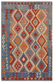 Southwestern Turkish Kilim Raegan Hand-Woven Wool Rug - 5'0'' x 6'5''