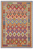 Retro Turkish Kilim Amaya Hand-Woven Wool Rug - 6'8'' x 9'8''