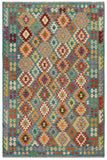 Rustic Turkish Kilim Luciano Hand-Woven Wool Rug - 5'10'' x 7'10''