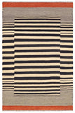 Contemporary Turkish Kilim Brock Hand-Woven Wool Rug - 5'7'' x 8'0''