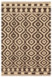 Flat Weave Kilim Antique Navaho Vintage handmade Modern Kilim Beige Brown Hand-Woven Rectangle 100% Wool Area Rug 5x7 