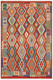 Retro Turkish Kilim Aaden Hand-Woven Wool Rug - 6'7'' x 9'6''