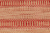 Flat Weave Kilim Antique Navaho Vintage handmade Modern Kilim Red Beige Hand-Woven Runner 100% Wool Area Rug 3x7 