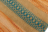 Flat Weave Kilim Antique Navaho Vintage handmade Modern Kilim Orange Blue Hand-Woven Runner 100% Wool Area Rug 3x7 