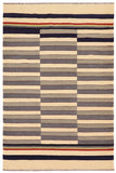 Flat Weave Kilim Antique Navaho Vintage handmade Modern Kilim Gray Beige Hand-Woven Rectangle 100% Wool Area Rug 6x8 