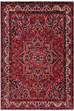 Vintage Antique Heriz Deegan Burgundy Beige Hand Knotted Wool Rug- 10'6'' x 12'3''