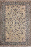 Vintage Antique Nahin Leon Green Blue Hand Knotted Wool Rug- 9'11'' x 14'3''