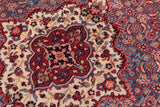 handmade Traditional Tabriz Blue Beige Hand Knotted RECTANGLE 100% Wool Pile area rug 7x10