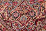 handmade Traditional Kashan Pink Blue Hand Knotted RECTANGLE 100% Wool Pile area rug 10x13