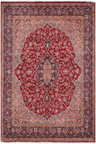 handmade Traditional Kashan Pink Blue Hand Knotted RECTANGLE 100% Wool Pile area rug 10x13