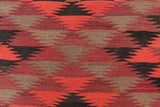 Flat Weave Kilim Antique Navaho Vintage handmade Geometric Kilim Burgundy Red Hand-Woven Runner 100% Wool Area Rug 11x14 