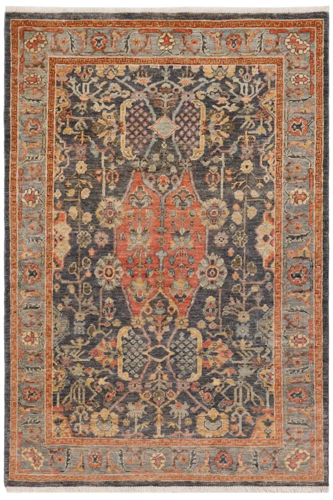 handmade Traditional Kafkaz Gray Rust Hand Knotted RECTANGLE 100% WOOL area rug 4 x 6