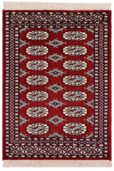 handmade Geometric Bokhara Maroon Beige Hand Knotted RECTANGLE 100% WOOL area rug 2 x 3