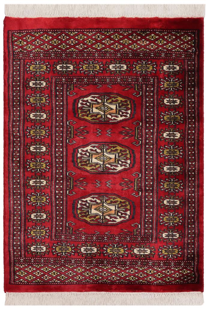 handmade Geometric Bokhara Red Beige Hand Knotted RECTANGLE 100% WOOL area rug 2 x 3