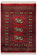 handmade Geometric Bokhara Red Beige Hand Knotted RECTANGLE 100% WOOL area rug 2 x 3