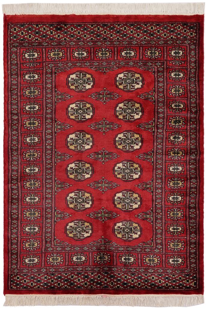 handmade Geometric Bokhara Red Black Hand Knotted RECTANGLE 100% WOOL area rug 3 x 4