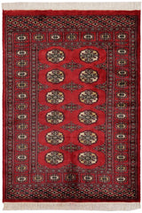 handmade Geometric Bokhara Red Black Hand Knotted RECTANGLE 100% WOOL area rug 3 x 4