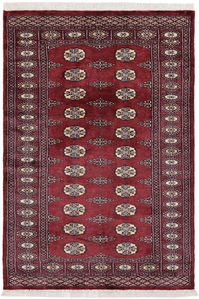 handmade Geometric Bokhara Maroon Gray Hand Knotted RECTANGLE 100% WOOL area rug 3 x 5