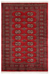 handmade Geometric Bokhara Red Beige Hand Knotted RECTANGLE 100% WOOL area rug 4 x 6