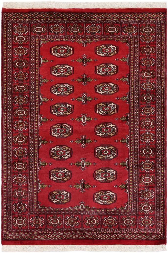 handmade Geometric Bokhara Red Beige Hand Knotted RECTANGLE 100% WOOL area rug 4 x 6