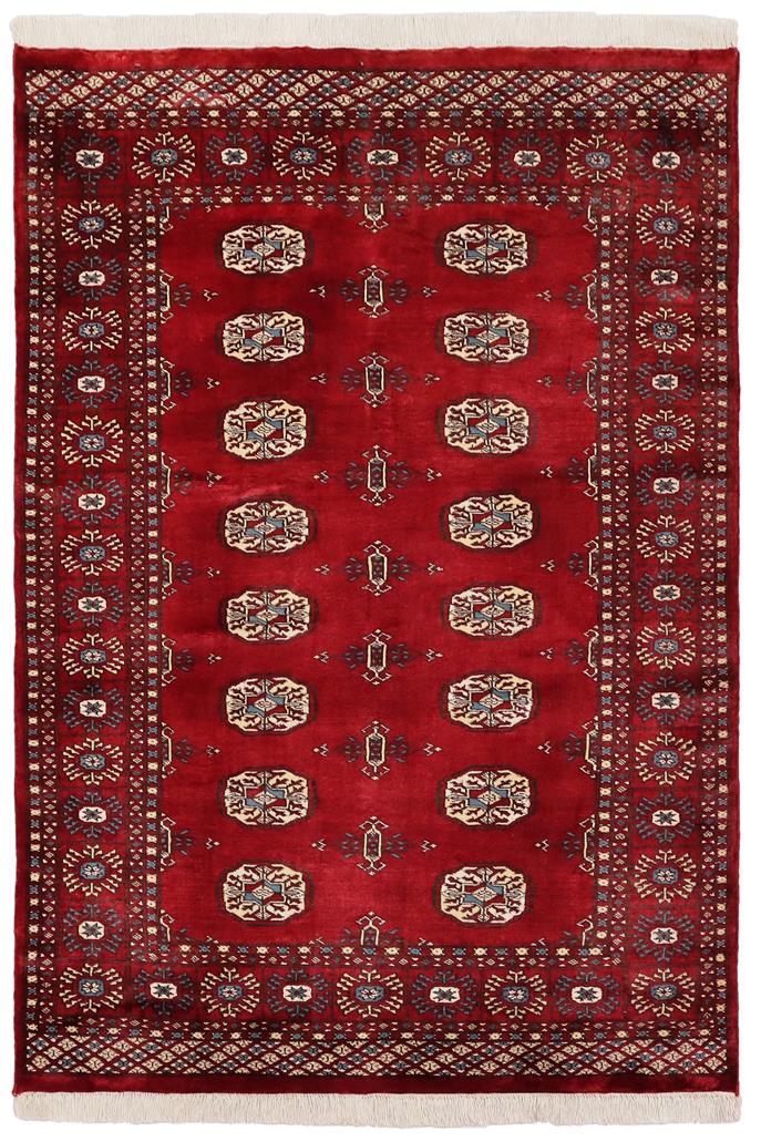 handmade Geometric Bokhara Red Blue Hand Knotted RECTANGLE 100% WOOL area rug 4 x 6