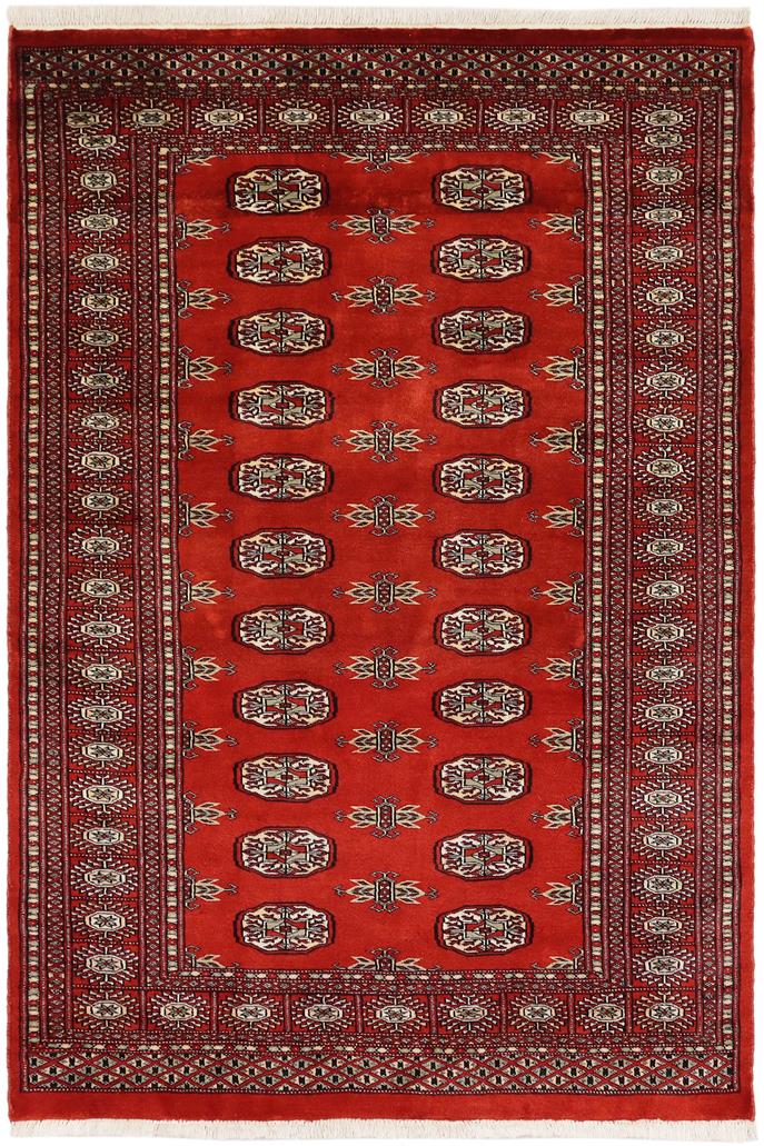 handmade Geometric Bokhara Rust Beige Hand Knotted RECTANGLE 100% WOOL area rug 4 x 6