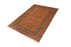 handmade Geometric Bokhara Rust Beige Hand Knotted RECTANGLE 100% WOOL area rug 4 x 6