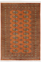 handmade Geometric Bokhara Rust Beige Hand Knotted RECTANGLE 100% WOOL area rug 4 x 6