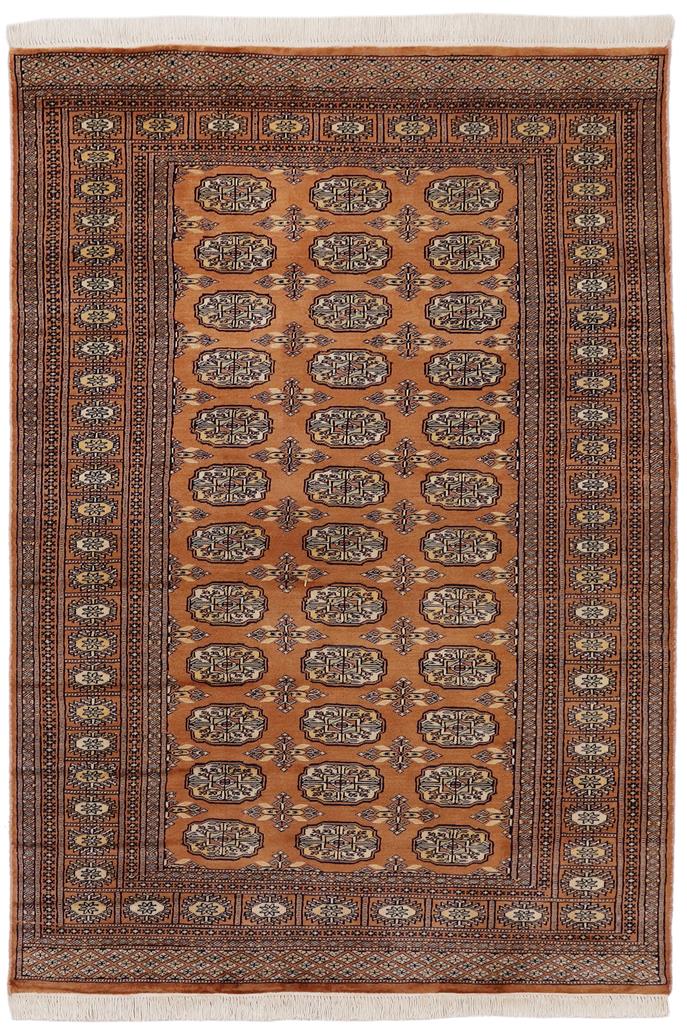 handmade Geometric Bokhara Brown Beige Hand Knotted RECTANGLE 100% WOOL area rug 4 x 6