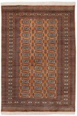 handmade Geometric Bokhara Brown Beige Hand Knotted RECTANGLE 100% WOOL area rug 4 x 6