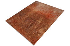 handmade Modern Modern Rust Brown Hand Knotted RECTANGLE WOOL&SILK area rug 10 x 14