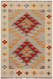 Retro Turkish Kilim Wendy Hand-Woven Wool Rug - 2'0'' x 3'1''