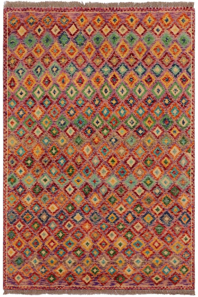 handmade Modern Balouchi Purple Rust Hand Knotted RECTANGLE 100% WOOL area rug 3x5