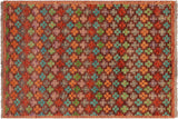 Contemporary Balochi Jasmine Hand Knotted Wool Rug - 3'3'' x 4'11''