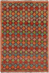 handmade Modern Balouchi Brown Rust Hand Knotted RECTANGLE 100% WOOL area rug 3x5