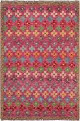 handmade Modern Balouchi Pink Orange Hand Knotted RECTANGLE 100% WOOL area rug 3x5