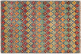 Contemporary Balochi Kara Hand Knotted Wool Rug - 3'4'' x 5'1''