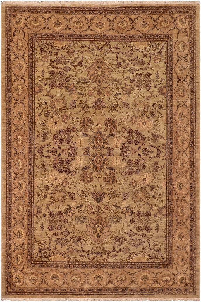 handmade Traditional Kafkaz Lt. Green Brown Hand Knotted RECTANGLE 100% WOOL area rug 8 x 10