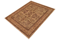 handmade Traditional Kafkaz Lt. Green Brown Hand Knotted RECTANGLE 100% WOOL area rug 8 x 10