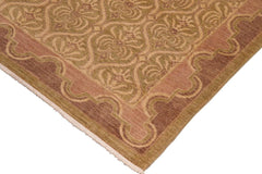 handmade Transitional Kafkaz Lt. Green Lt. Brown Hand Knotted RECTANGLE 100% WOOL area rug 8 x 10