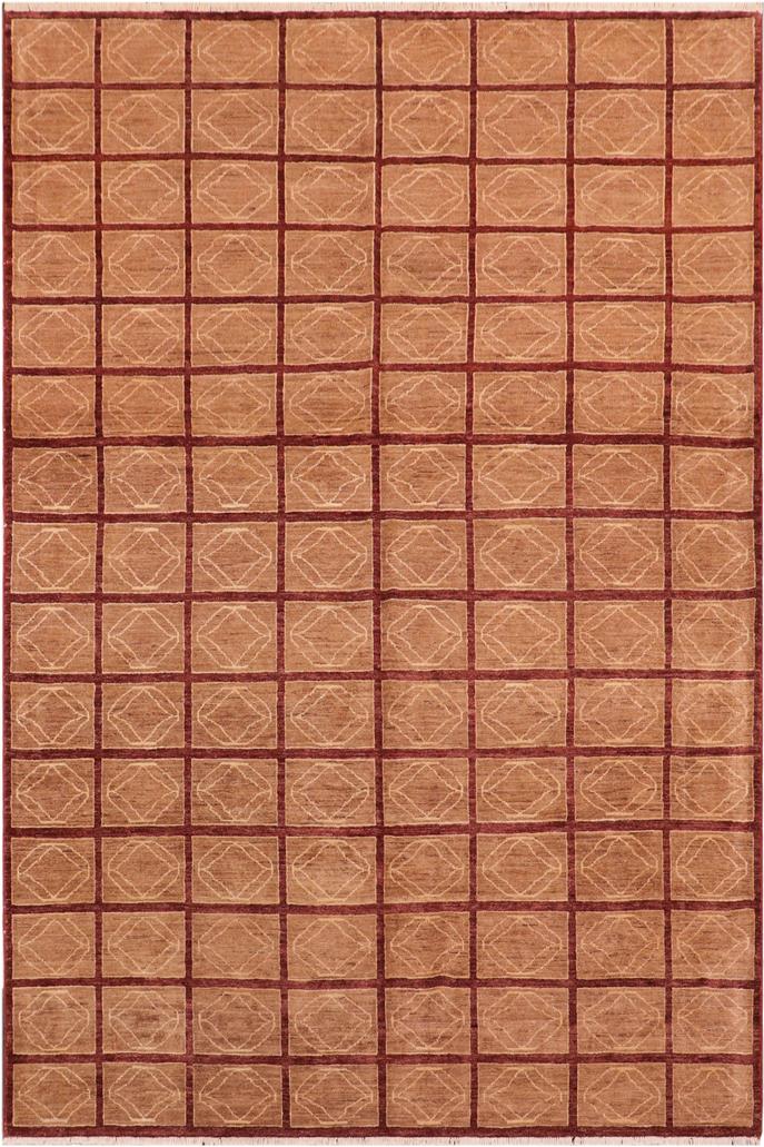 handmade Transitional Gabbeh Tan Nude Hand Knotted RECTANGLE 100% WOOL area rug 8 x 9