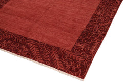 handmade Modern Kafkaz Red Burgundy Hand Knotted RECTANGLE 100% WOOL area rug 8 x 10