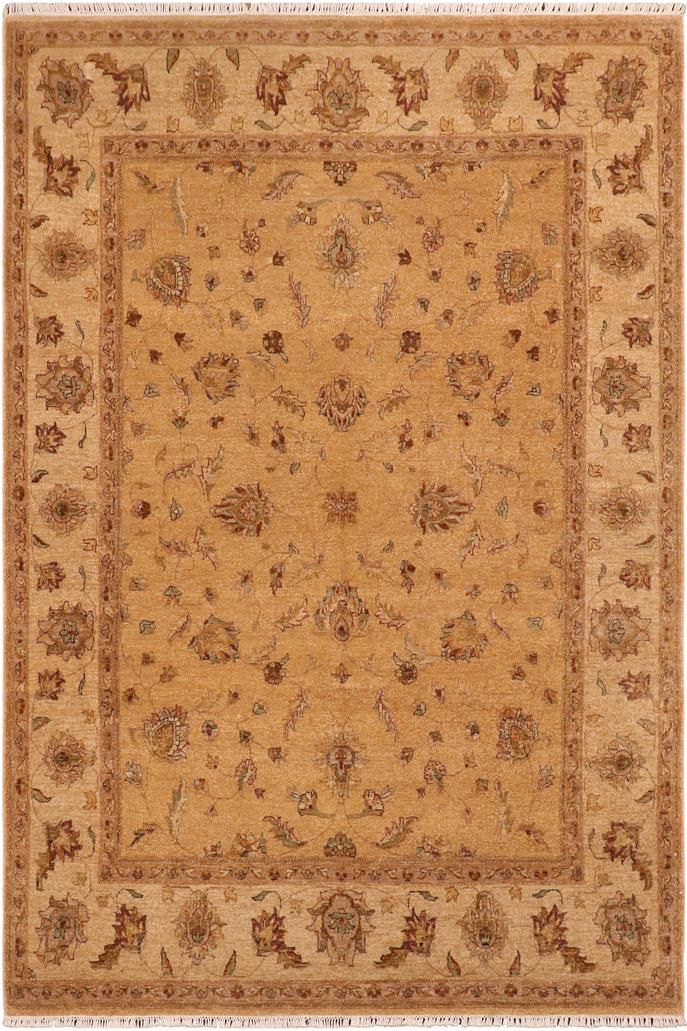 handmade Traditional Kafkaz Gold Beige Hand Knotted RECTANGLE 100% WOOL area rug 8 x 10