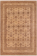 handmade Transitional Kafkaz Tan Tan Hand Knotted RECTANGLE 100% WOOL area rug 8 x 10